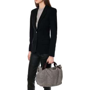 Borbonese Borsa a Mano Medium in Jet OP Naturale/Marrone 934416X96W45 2