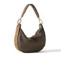 Borbonese Hobo Bag Oyster Small Clay Grey/OP Naturale 923737AR1Z76