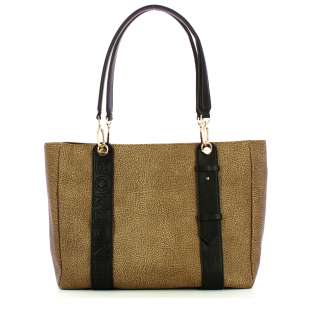 Borbonese Shopper Medium Op Naturale/Nero 923736AN0311