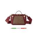 Borbonese Camera Bag Road Small OP Naturale/Borgogna 924892AN0Z82