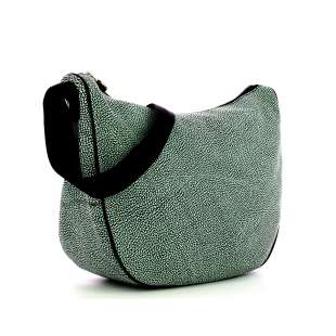 Borbonese Luna Bag Medium Oplà Verde Smeraldo/Nero 963783695I15 2