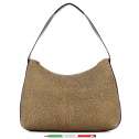 Borbonese Hobo Bag Medium OP Naturale/Nero 924894AN0311