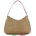 Borbonese Hobo Bag Medium OP Naturale/Bordeaux 924894AN0Z82