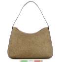 Borbonese Hobo Bag Medium OP Naturale/Clay Grey 924894AN0Z87