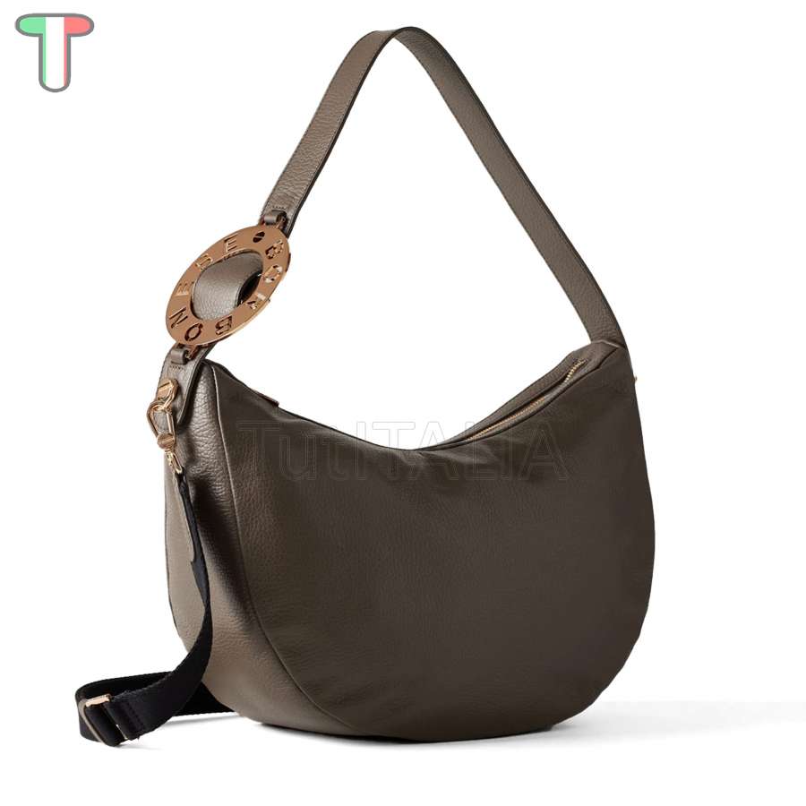 Borbonese Luna Bag Medium 011 Clay Grey 924099AR7Z54