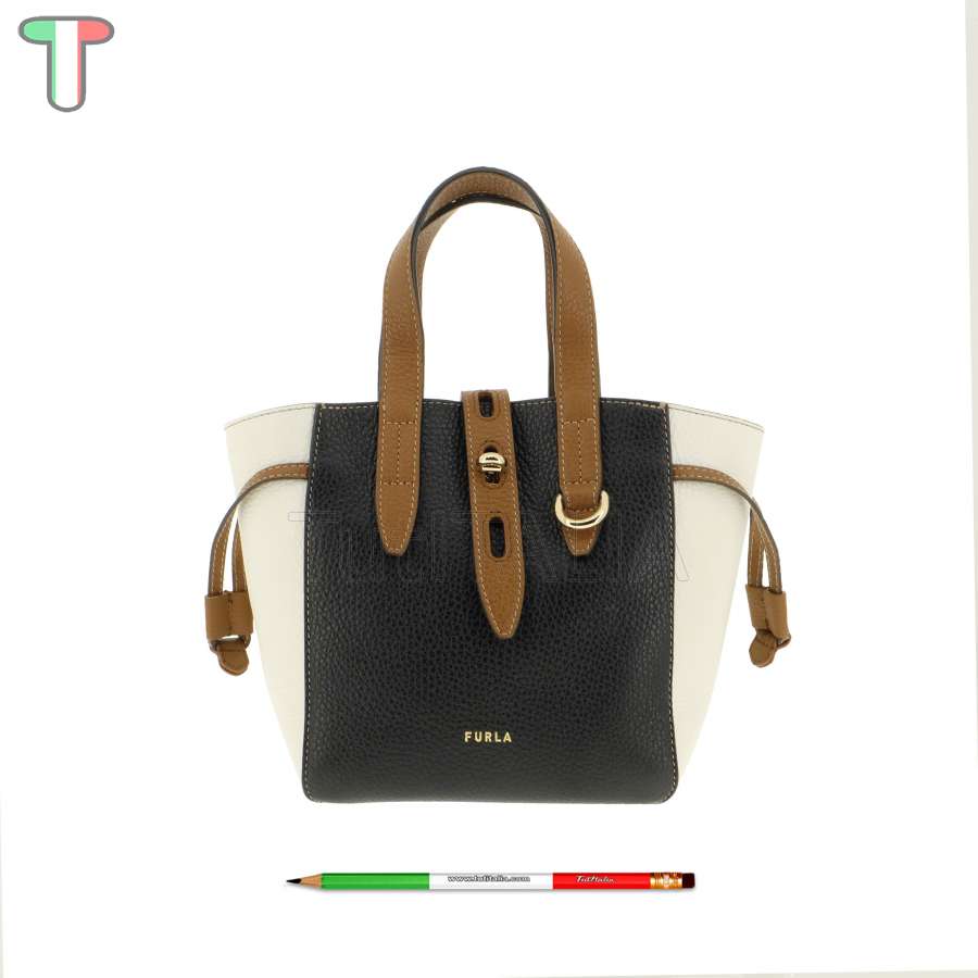 Furla Net Mini Nero/Talco h/Cognac h BASRFUA HSC000 1007 0576S