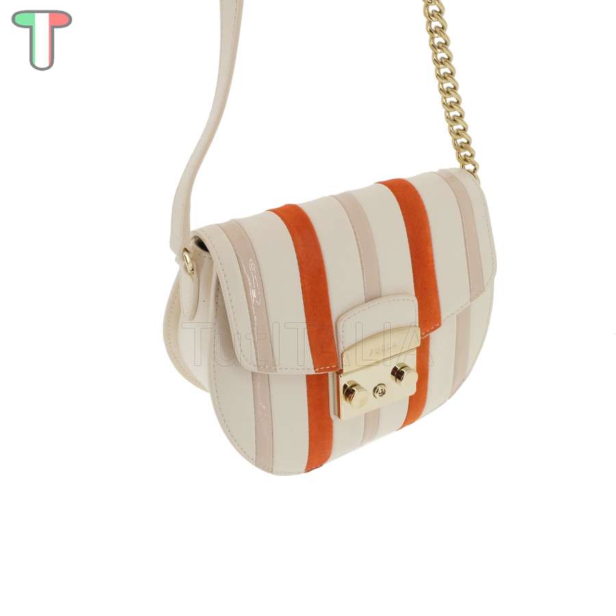 Furla Metropolis Mini Pergamena/Tangerine/Ballerina i BATJEP0 AX0764 1007 0601S