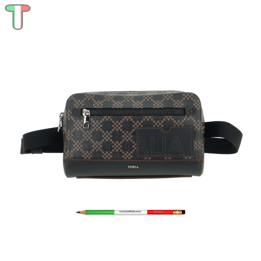 Furla Ulisse S Belt Bag/Pouch Toni Cuoio/Nero U593NEC O65000 H9400