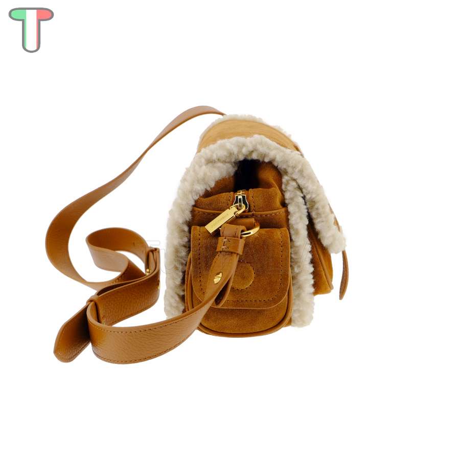 Coccinelle Campus Eco Shearling Natural/Cuir E1RFJ150201552