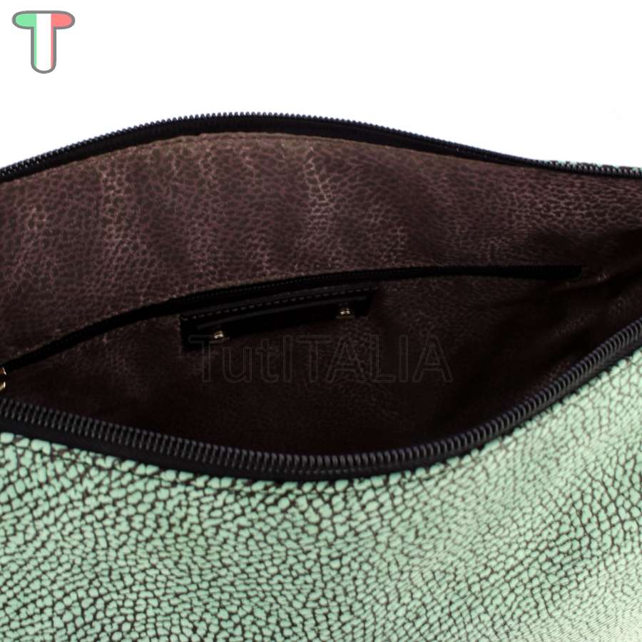 Borbonese Luna Bag Medium Oplà Verde Smeraldo/Nero 963783695I15